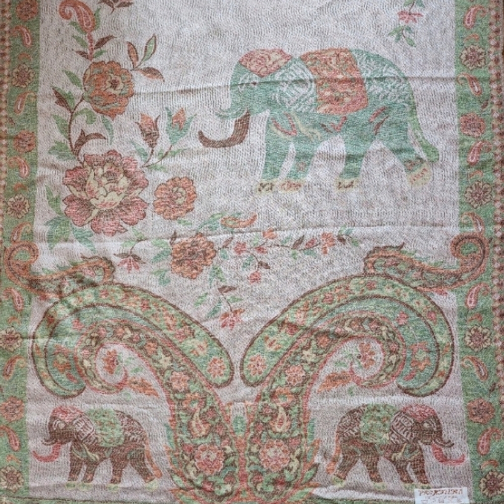Pashmina Reversible Scarf Elifant Print